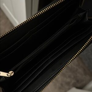 Black Zip-Around clutch